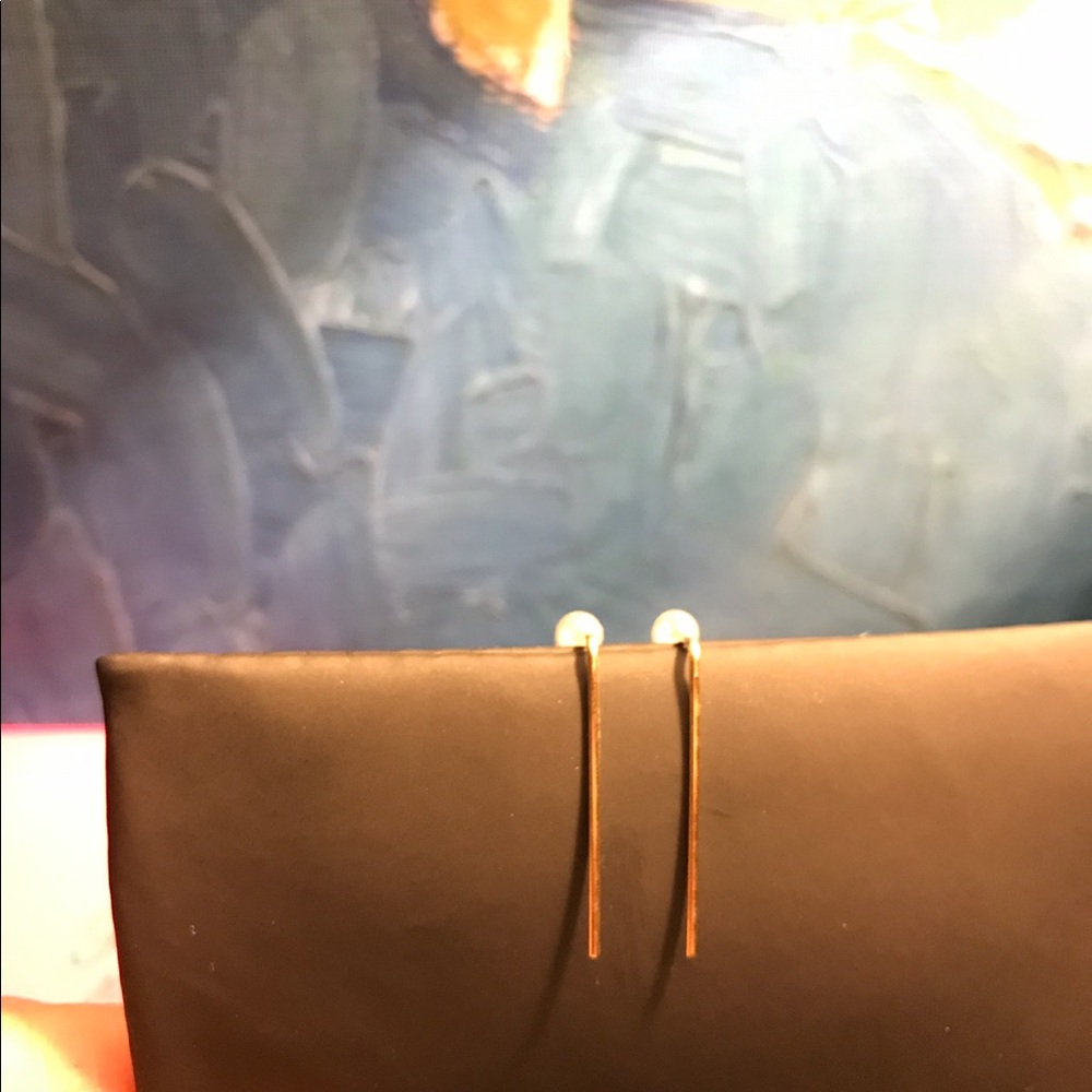 14K gold filled bar earrings